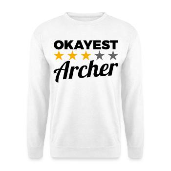 Okayest Archer - Unisex Pullover - Weiß - Vorne