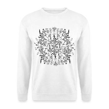 Abstract Black Mandala Pattern - Unisex Sweatshirt - white - Front