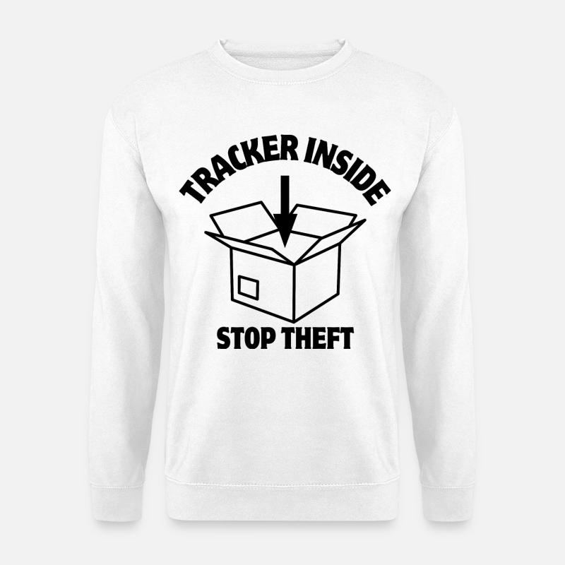 Sicherheit, Paketschloss, Inside Tracker - Unisex Pullover - Weiß