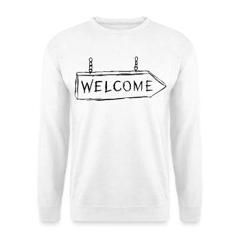 Welcome - Unisex Pullover - Weiß - Vorne