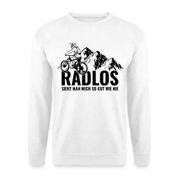 Mountainbike Radlos sieht man mich so gut wie nie  - Unisex Pullover - Weiß - Vorne