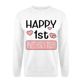 ALLES GUTE ZUM ERSTEN MUTTERTAG - Unisex Pullover - Weiß - Vorne