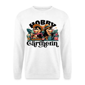 Hobby Gärtnerin Maulwürfe Maulwurf Gärtnern Garten - Unisex Pullover - Weiß - Vorne