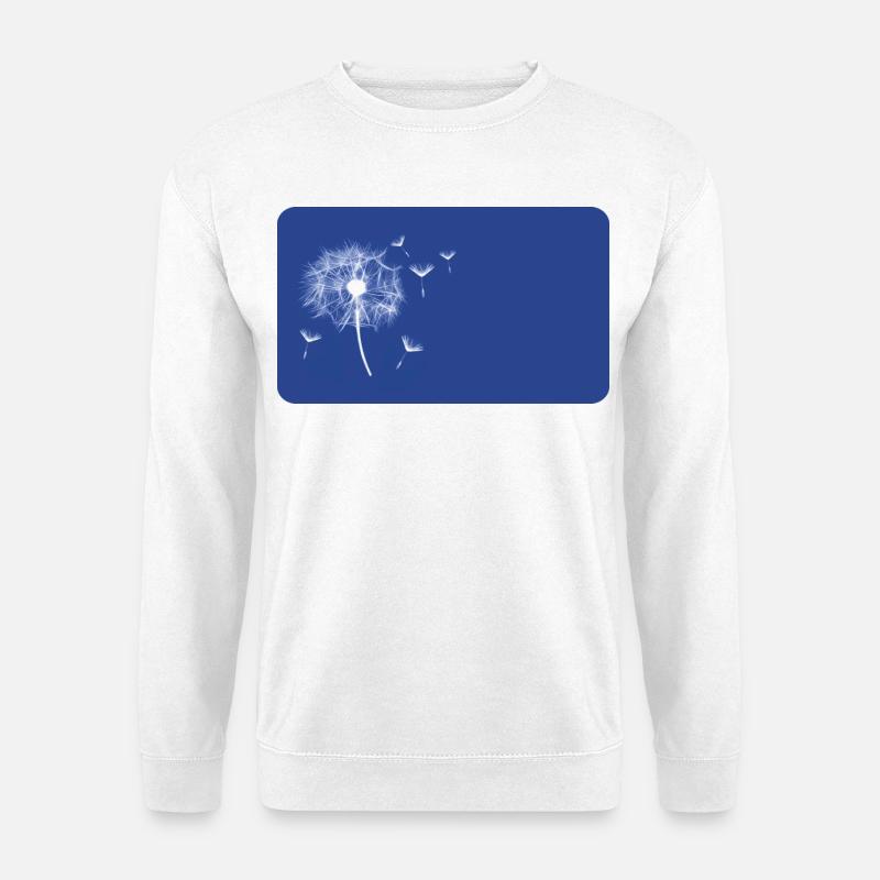 Dandelion blue - customizable - Unisex Sweatshirt - white