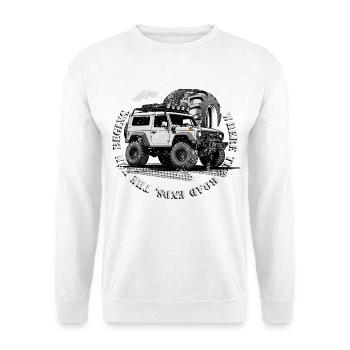 Conducteur tout-terrain - Sweat-shirt Unisexe - blanc - Devant