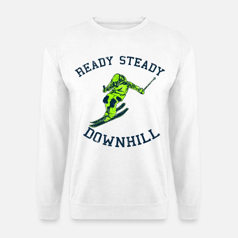 Skifahrer Spruch - Unisex Pullover - Weiß