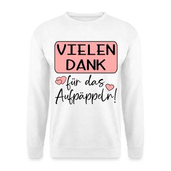 GUTE BESSERUNG - AUFPÄPPELN - Unisex Pullover - Weiß - Vorne