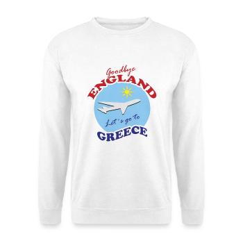 Grèce adieu avion voyage design - Sweat-shirt Unisexe - blanc - Devant