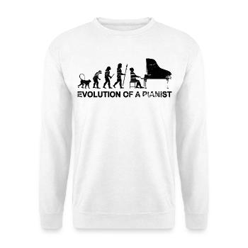 Development of a pianist - Unisex Sweatshirt - white - Front