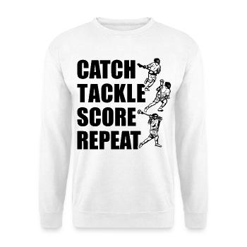 Attraper, plaquer, pointer, répéter - Sweat-shirt Unisexe - blanc - Devant