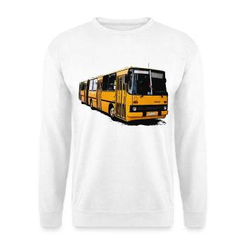 Bus Ikarus Z80 jaune - Sweat-shirt Unisexe - blanc - Devant
