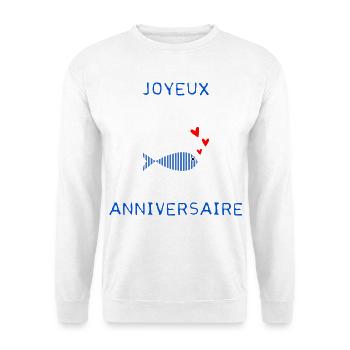 JOYEUX ANNIVERSAIRE - Sweat-shirt Unisexe - blanc - Devant
