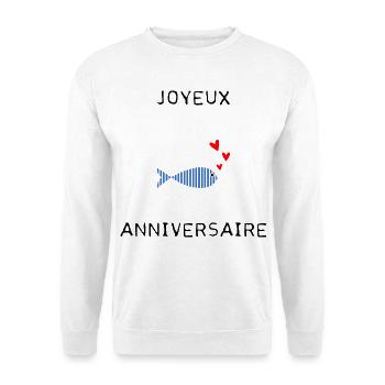 JOYEUX ANNIVERSAIRE - Sweat-shirt Unisexe - blanc - Devant