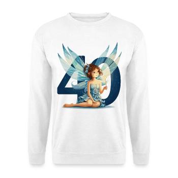 40 Jahre Fee Elfe süß Geburtstag Geschenk - Unisex Pullover - Weiß - Vorne