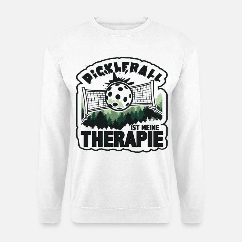 Pickleball Therapie Schläger Freizeitsport - Unisex Pullover - Weiß