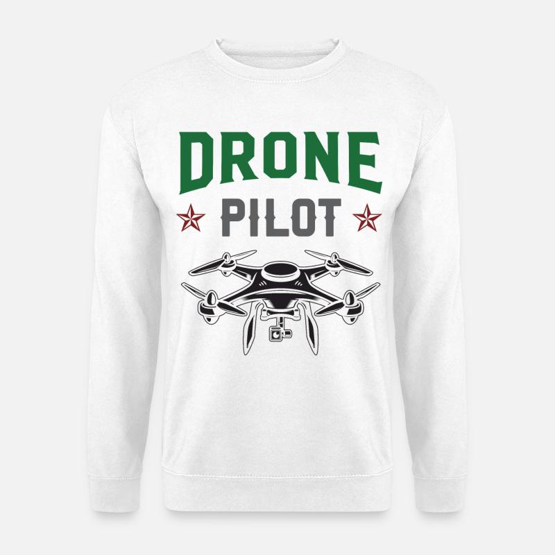 Drohnen-Pilot - Unisex Pullover - Weiß