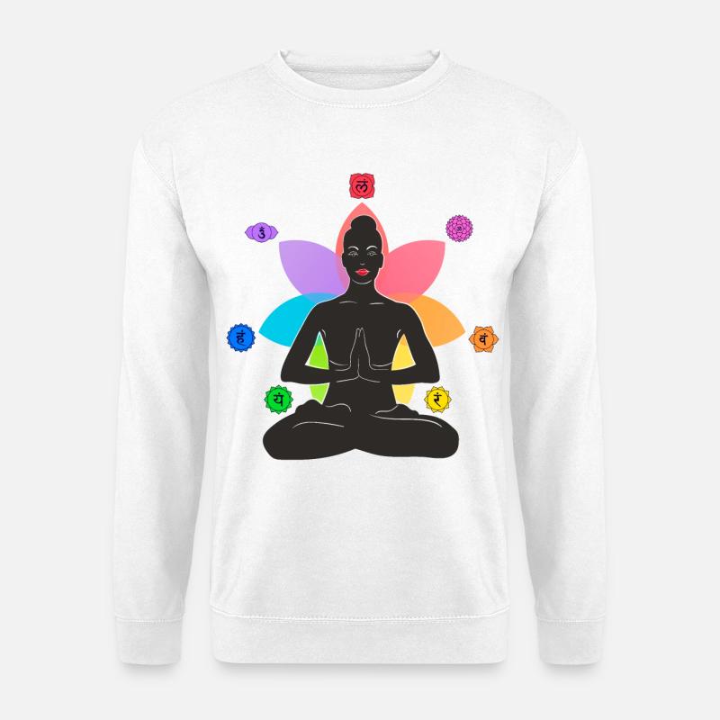 7 Chakras - Unisex Sweatshirt - white