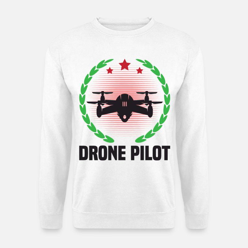 Drohnen-Pilot - Unisex Pullover - Weiß