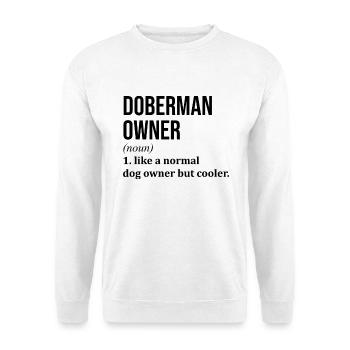 Dobermann - Unisex Pullover - Weiß - Vorne