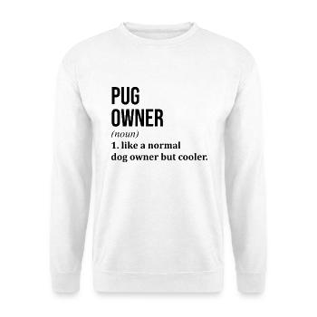 Mops - Unisex Pullover - Weiß - Vorne