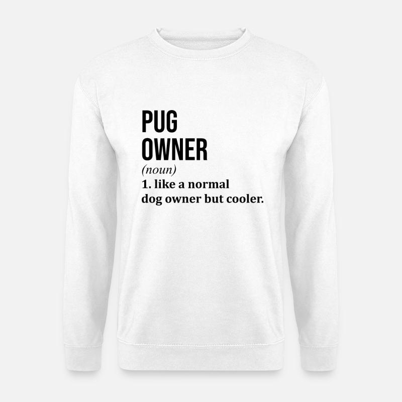 Mops - Unisex Pullover - Weiß