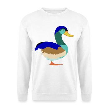 Joli Canard colvert coloré - Sweat-shirt Unisexe - blanc - Devant