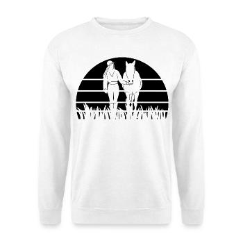 Reiterin - Unisex Pullover - Weiß - Vorne
