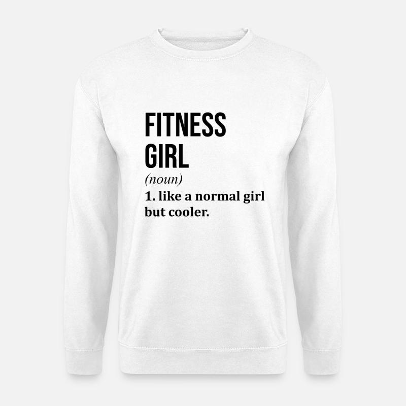 Fitness - Unisex Pullover - Weiß