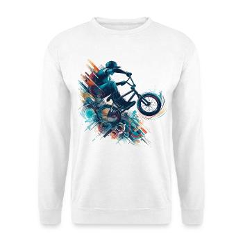 BMX Bike Bike Trick Bunny Hop Gift - Unisex Sweatshirt - white - Front