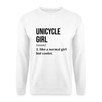 Einrad - Unisex Pullover - Weiß - Vorne