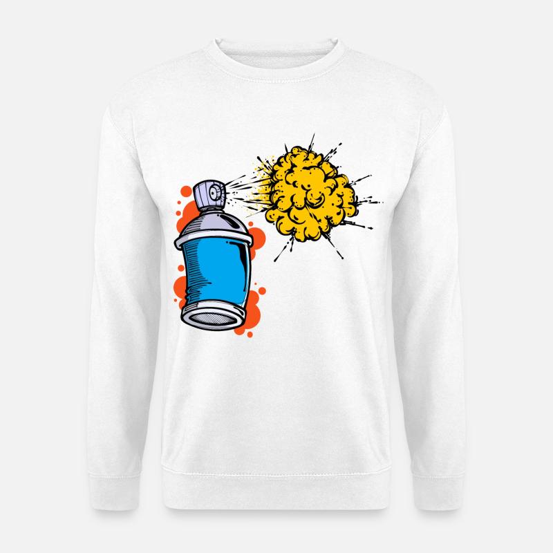 Zeichnen Illustration Graffiti Spraydose Sprayer - Unisex Pullover - Weiß
