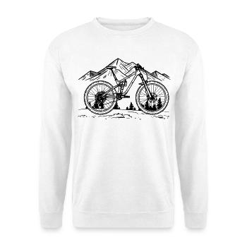 Mountain bike - Unisex Sweatshirt - white - Front