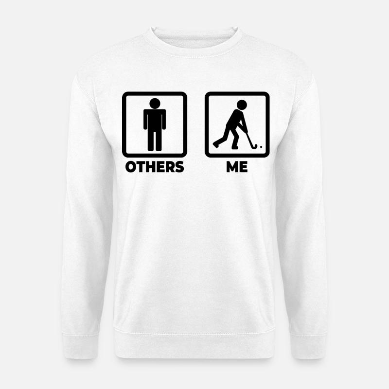 Ich als Feldhockeyspieler - Unisex Pullover - Weiß