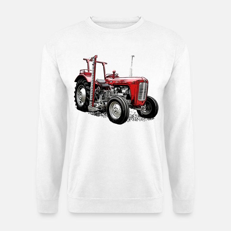 Mähwerk Traktor M F 35 - Unisex Pullover - Weiß