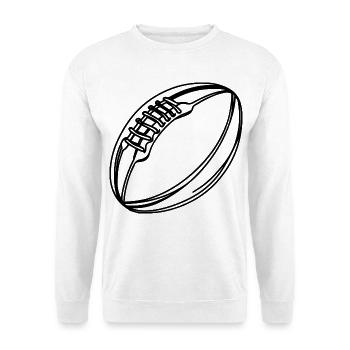 Rugby Ball - Unisex Sweatshirt - white - Front