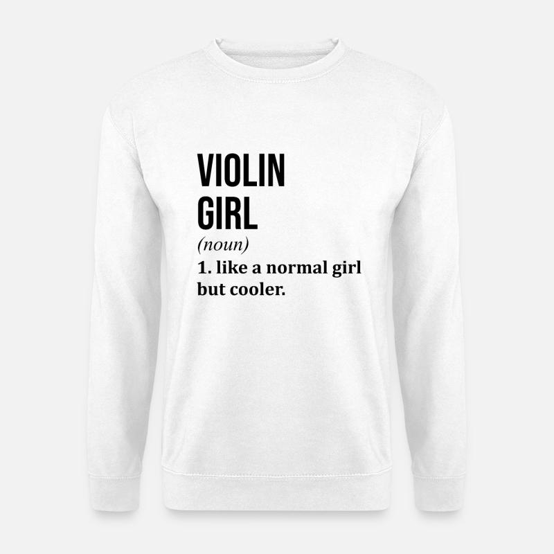 Geige - Unisex Pullover - Weiß