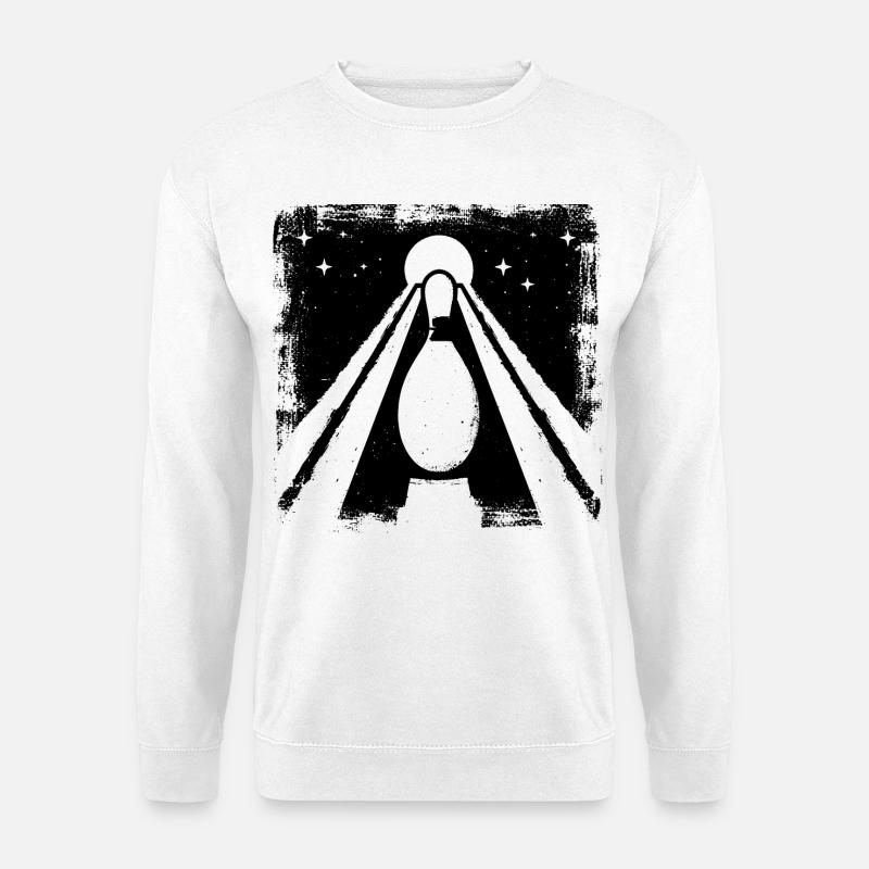 Bowling Zeichnung - Unisex Pullover - Weiß