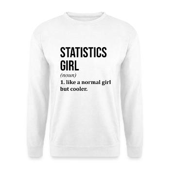Statistik - Unisex Pullover - Weiß - Vorne