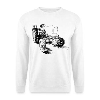 Dieselross F12 | Vintage Tractor | Black - Unisex Sweatshirt - white - Front