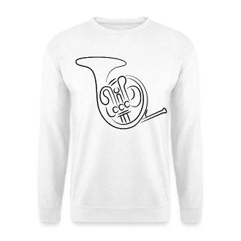 Dessin de cor français - Sweat-shirt Unisexe - blanc - Devant
