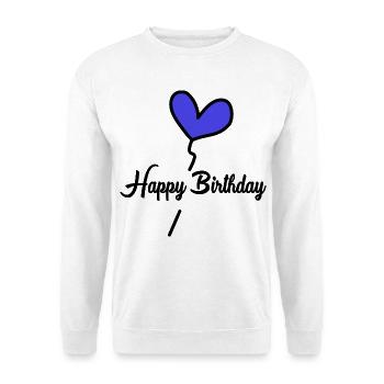 HAPPY BIRTHDAY - Sweat-shirt Unisexe - blanc - Devant