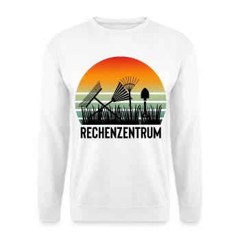 Sonnenuntergang mit Grillwerkzeugen - Unisex Pullover - Weiß - Vorne