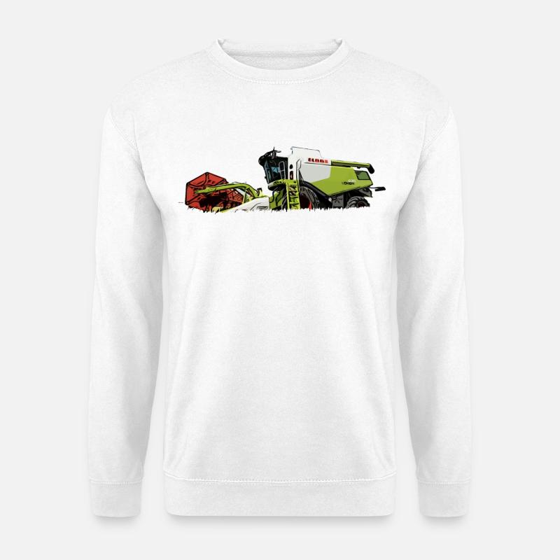 Mähdrescher Claas 630 - Unisex Pullover - Weiß