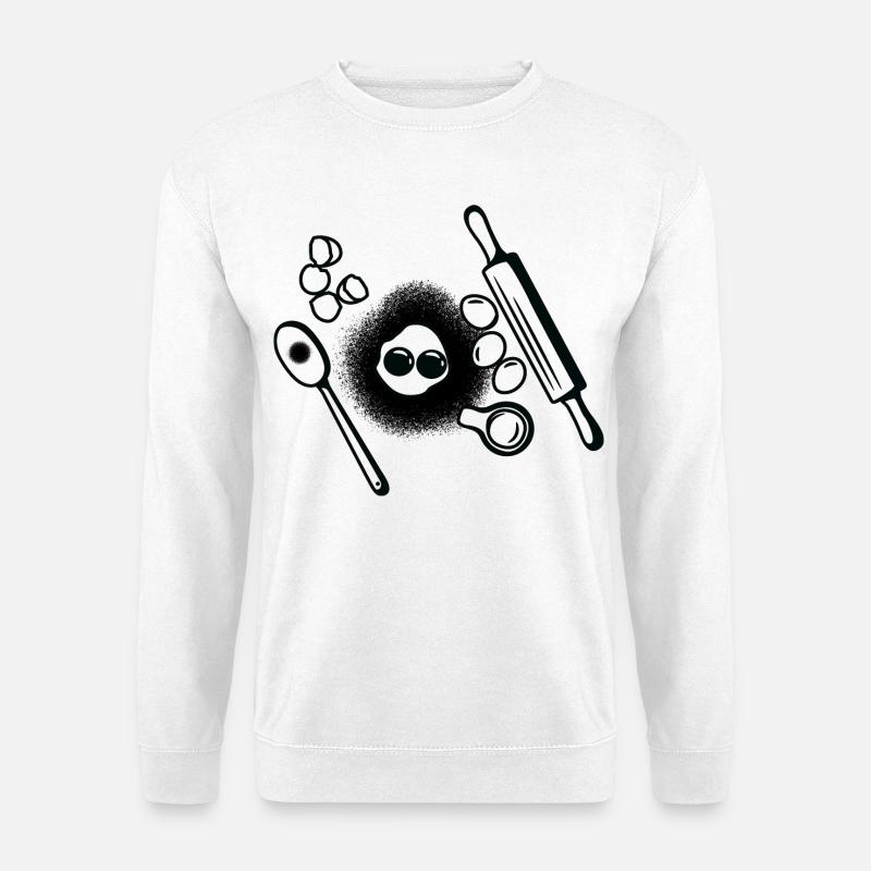 Backzutaten Skizze - Unisex Pullover - Weiß