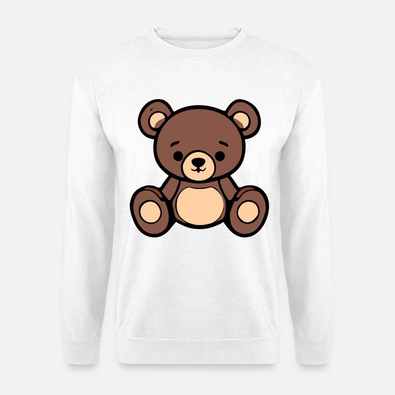 Kuschelbär Illustration - Unisex Pullover - Weiß