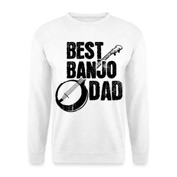 Banjospieler Papa - Unisex Pullover - Weiß - Vorne