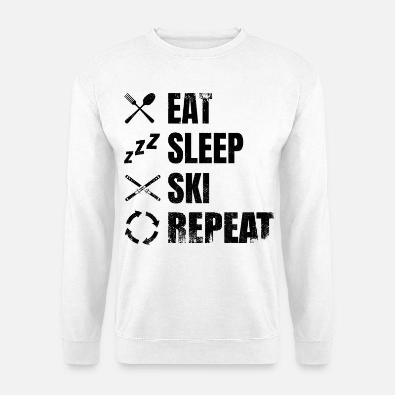 Skiing Lovers Routine - Unisex Sweatshirt - white