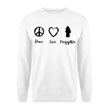 L’amour des pompiers - Sweat-shirt Unisexe - blanc - Devant