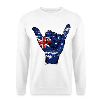 Australien Flagge Surfing Symbol used - Unisex Pullover - Weiß - Vorne