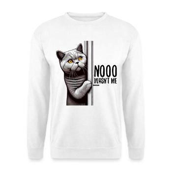 Nein war ich nicht BKH Blue Katze Geschenk - Unisex Pullover - Weiß - Vorne